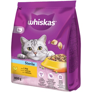 Whiskas | Hrana uscata pentru pisici sterilizate, cu pui 800g