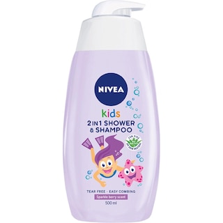 Nivea Kids | Sampon si gel de dus 2in1 cu fructe de padure pentru copii 500ml