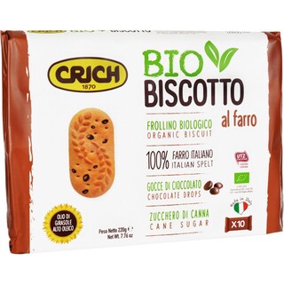 Crich | Biscuiti bio cu alac si ciocolata 220g