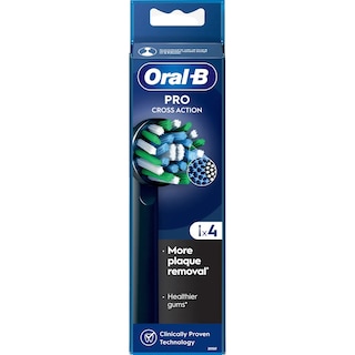 Oral-B | Rezerve pentru periuta de dinti electrica Cross Action Negru, 4 bucati