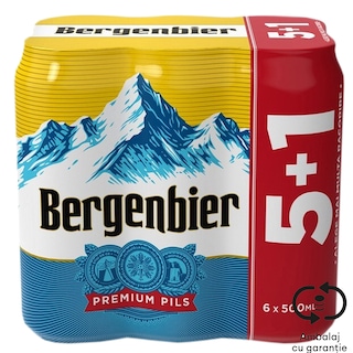Bergenbier | Bere blonda pasteurizata 5+1 x 0.5L