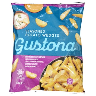 Gustona | Cartofi pre-prajiti felii wedges cu plante aromatice 800g