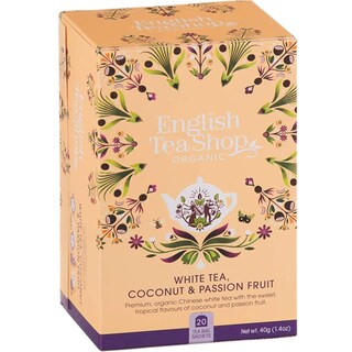 English Tea Shop | Ceai alb cu aroma de cocos si fructul pasiunii 2x20g