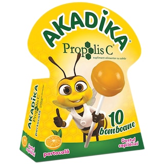 Akadika | Acadele Propolis C portocala, 10 bucati