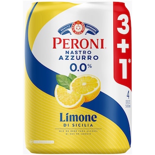 Peroni Nastro Azzurro | Bere fara alcool cu suc de lamaie 3+1 x 0.5L