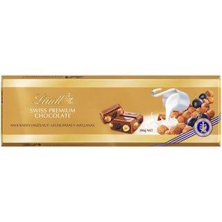 Lindt | Gold | Ciocolata cu stafide si alune 300g