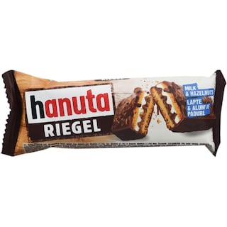Hanuta | Riegel | Napolitana cu lapte si alune de padure 34.5g