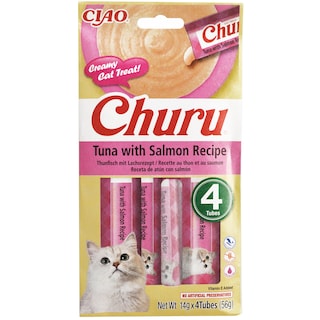 Inaba | Churu | Recompense cremoase cu ton si somon pentru pisici 4x14g