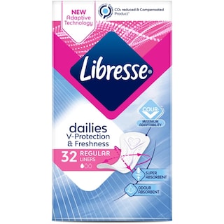 Libresse | Absorbante zilnice Regular Liners 32 bucati