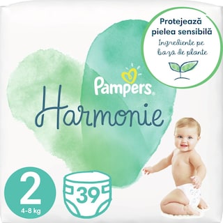Pampers | Harmonie | Scutece bebelusi Marimea 2, 4-8 kg, 39 buc.