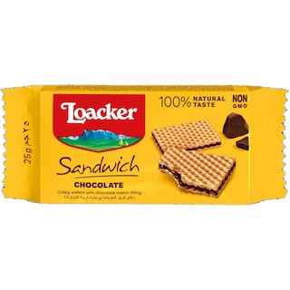 Loacker | Napolitane umplute cu crema de ciocolata 25g