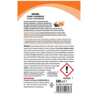 Igienol | Degresant puterninc cu otet si bicarbonat 500ml