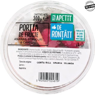 Mega Apetit | Mix ananas, struguri si capsuni 300g
