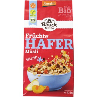 Bauckhof | Fulgi de ovaz cu fructe si semnite bio 425g