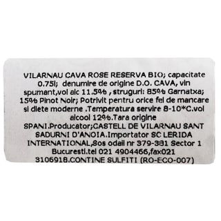 Vilarnau | Vin spumant Cava Rose Delicat Brut Reserva 0.75L