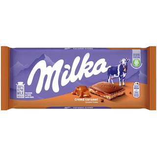 Milka | Ciocolata cu lapte si crema caramel 100g
