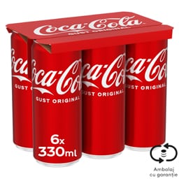 Coca-Cola Gust Original | Bautura racoritoare carbogazoasa 6x330ml