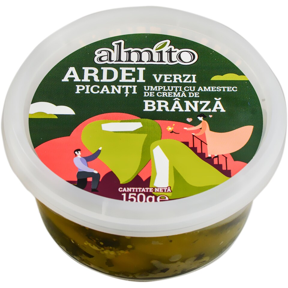 Ardei verzi picanti cu crema de branza 150g