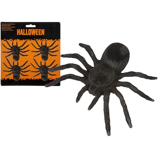 (bucata) | Set Halloween cu 4 paianjeni negri 10cm