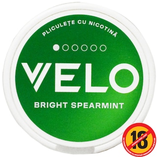 Velo | Pliculete cu nicotina Bright Spearmint, 4mg