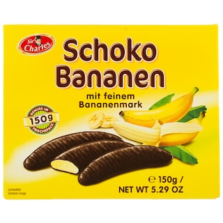 Sir Charles | Batoane de ciocolata neagra cu aroma de banane 150g
