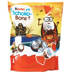 Kinder | Schoko-bons | Bomboane de ciocolata cu lapte, cu umplutura de lapte si alune 200g