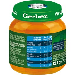 Gerber | Piure bio cu morcovi si cartofi dulci 125g