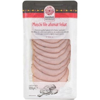 Gusturi romanesti | Muschi file afumat feliat 100g
