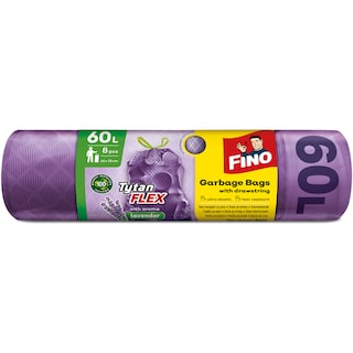 Fino | Tytan Flex | Saci menajeri cu snur, 60L, 8 bucati