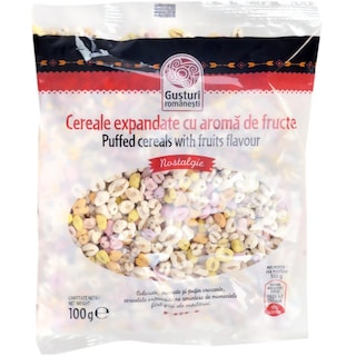 Gusturi romanesti | Cereale expandate cu aroma de fructe 100g