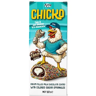 Chicko | Ciocolata cu umplutura cremoasa, acoperita cu zahar 50g