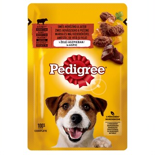 Pedigree | Hrana completa pentru caini adulti cu vita si ficat 100g