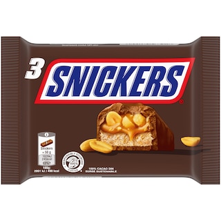 Snickers | Baton ciocolata cu lapte cu arahide proaspat prajite 3x50g