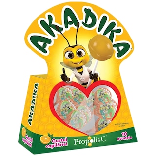 Akadika | Acadele Propolis C portocala, 10 bucati