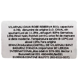 Vilarnau | Vin spumant Cava Rose Delicat Brut Reserva 0.75L