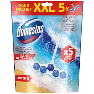 Domestos | Odorizant toaleta Briza marii 5x50g
