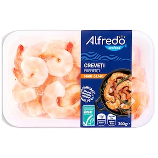 Alfredo Seafood | Creveti Vannamei 31/40 prefierti, congelati 300g