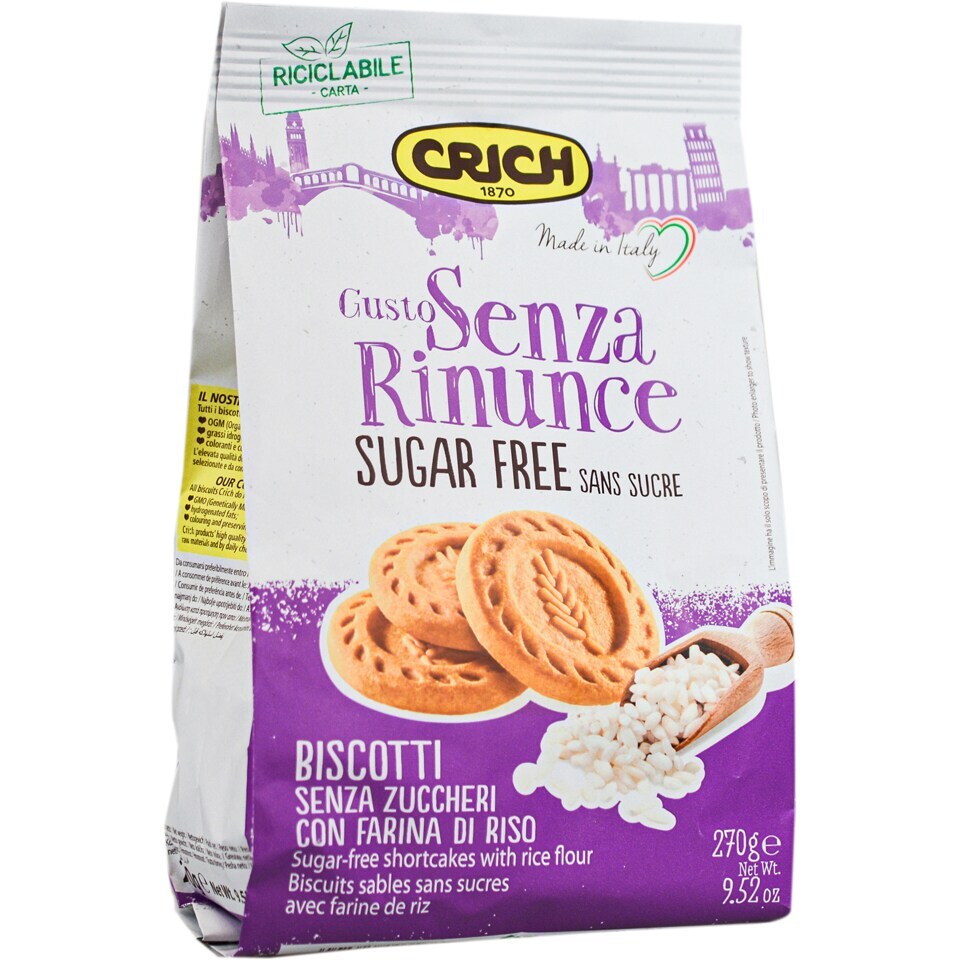 Crich | Biscuiti cu faina de orez, fara zahar 270g | Mega-image