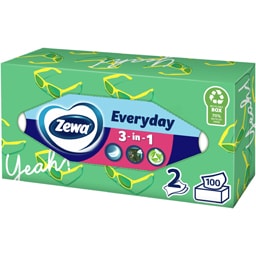 Zewa | Servetele faciale Everyday, 2 straturi, 100 bucati