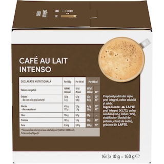 Nescafe | Dolce Gusto | Cafea Cafe au lait Intenso, 16 capsule