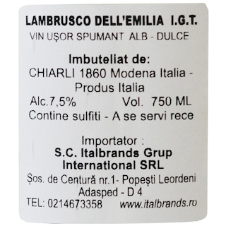 Rose Di Bacco | Lambrusco Bianco dell' Emilia 0.75L