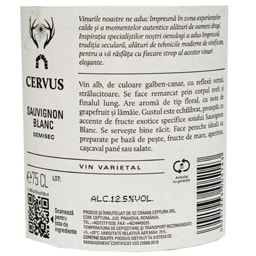 Cervus Cepturum | Vin alb demisec Sauvignon Blanc 750ml