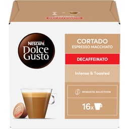 Nescafe | Dolce Gusto | Cafea decofeinizata Cortado Espresso Macchiato, 16 capsule