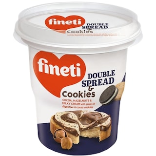 Fineti | Crema tartinabila cu cacao, alune si biscuiti 370g