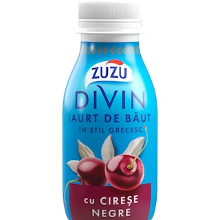 Zuzu | Divin | Iaurt de baut in stil grecesc, cu cirese negre 250g