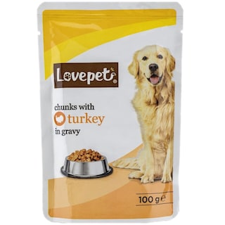 Lovepet | Hrana umeda pentru caini, cu curcan in sos 100g