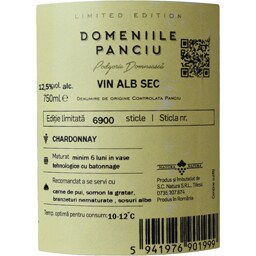 Domeniile Panciu | Vin alb sec Chardonnay 0.75l
