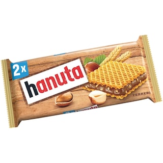 Hanuta | Napolitana crocanta cu umplutura de alune de padure si cacao 45g