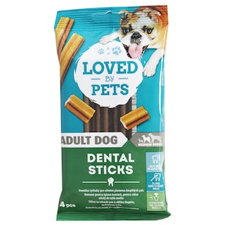 Loved by Pets | Batoane pentru igiena dentara pentru caini adulti de talie medie 103g