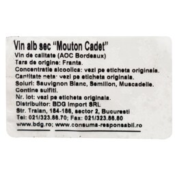 Baron Philippe Rothschild | Mouton Cadet | Vin alb  0.75L